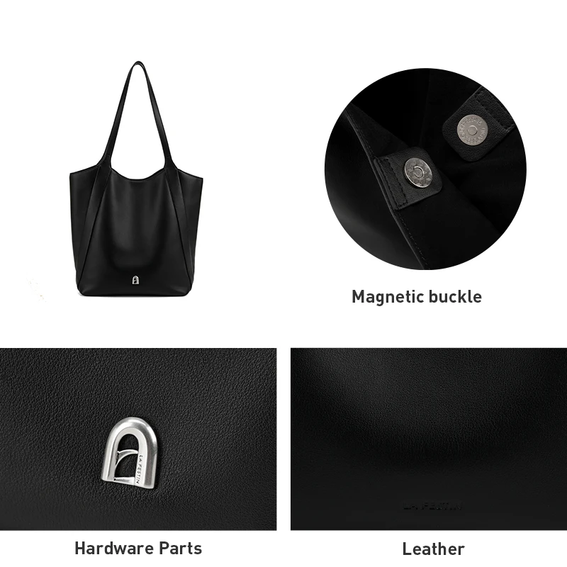 LA FESTIN Original Tote Bag Woman 2023 New Large Capacity Shoulder Bag Leather Handbag Ladies Shopping Bag A-line Door Series