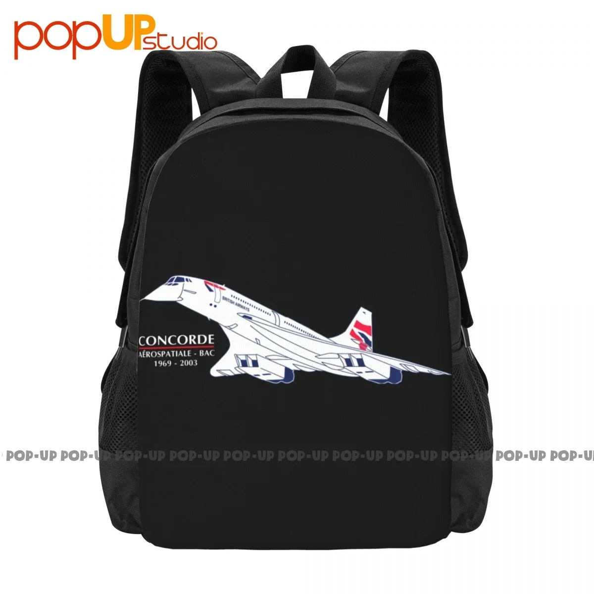 Aeroclassic Aviation Heritage Concorde Backpack Large Capacity Vintage Creative Eco Friendly Clothes Backpacks