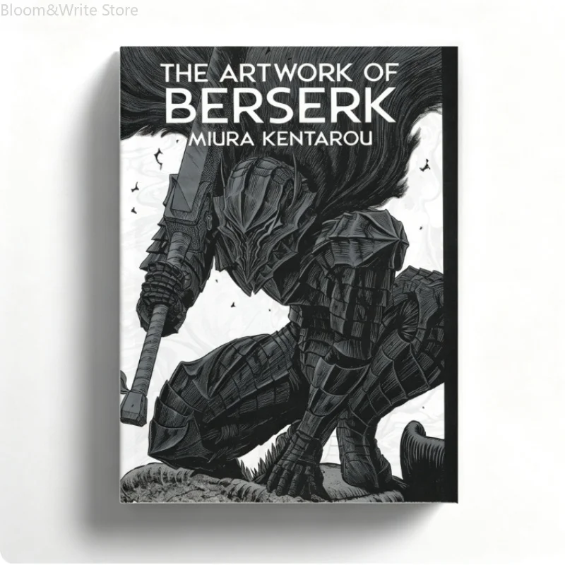 Книга-альбом к 30-летию «Берсерка» в мягкой обложке, сборник эскизов персонажей и декораций, лайн-артов, манускриптов Гатса, Гриффита, Кентаро Миуры