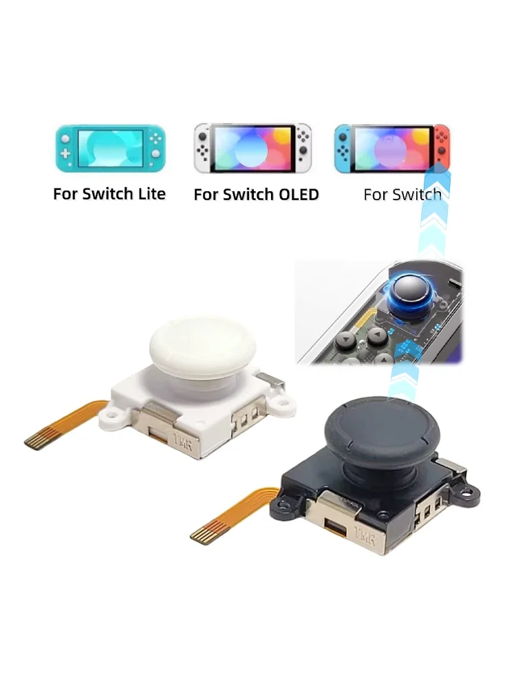 K-SILVER JS19 – joystick do Nintendo Switch JoyCon, zamiennik z wykorzystaniem czujnika Halla, zapobiegający drastycznemu przesunięciu się analogowej drążka sterującego, kompatybilny z Switch Lite i OLED. — zdjęcie produktu 7