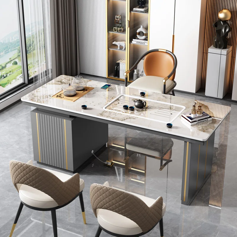 /Executive Desktop Manager Desks Designer Asthetic Room Bureaux Office Desks Portable Workstation Mesas De Escritorio Home Offic