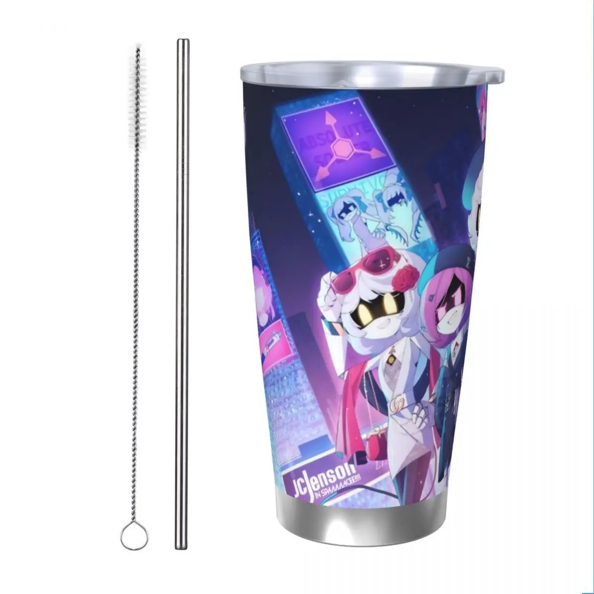 Murder Drones Anime Tumbler Vacuum Insulated Coffee Cups Vacuum Flask Car Mugs Spill Proof, 20oz