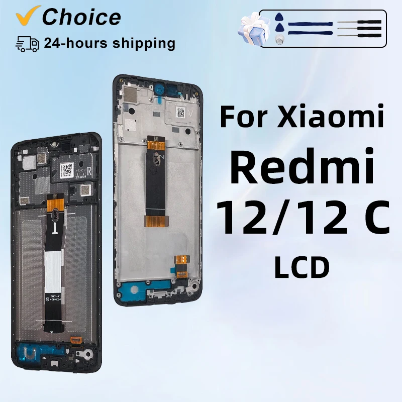 OEM For Xiaomi Redmi 12 LCD Display Touch Screen Digitizer Assembly For Redmi 12C LCD For Poco C55 22127PC95I LCD Repair Part