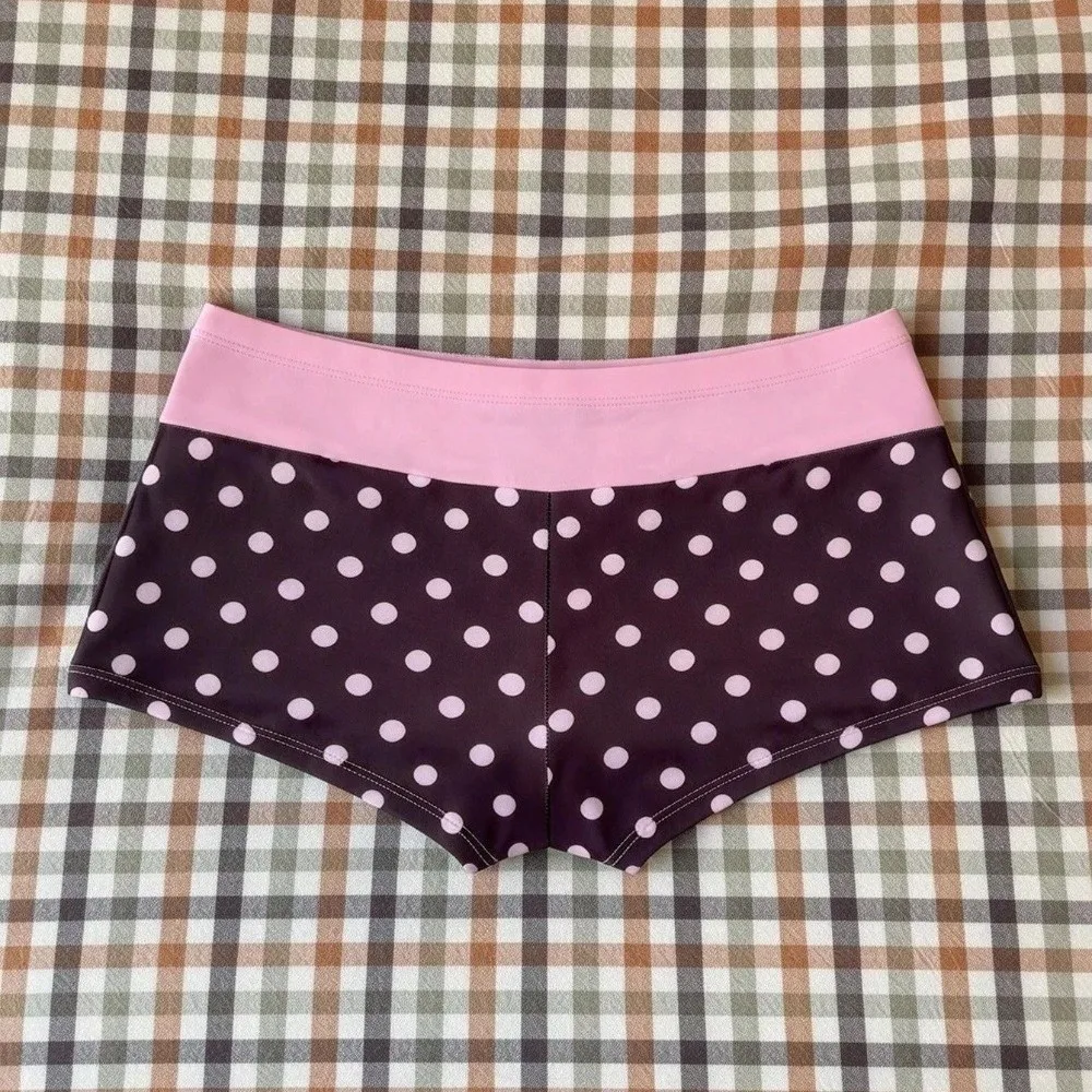 Fashion Polka Dot Halter Bikini Set Low Waist Lace-up Summer Beachwear Deep V Patchwork Ladies' Swimwear Vacation