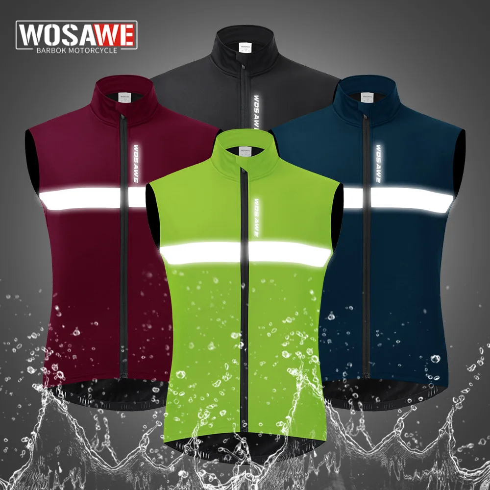 

WOSAWE Sleeveless Cycling Vest Ciclismo Bike Bicycle Undershirt Jersey Windproof Cycling Clothing Gilet Motorcycle Vest