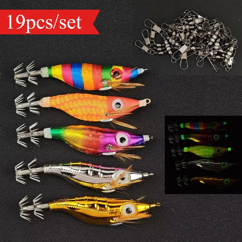 Leader Line - 19pcs/set Shrimp Fishing Lures Shrimp with