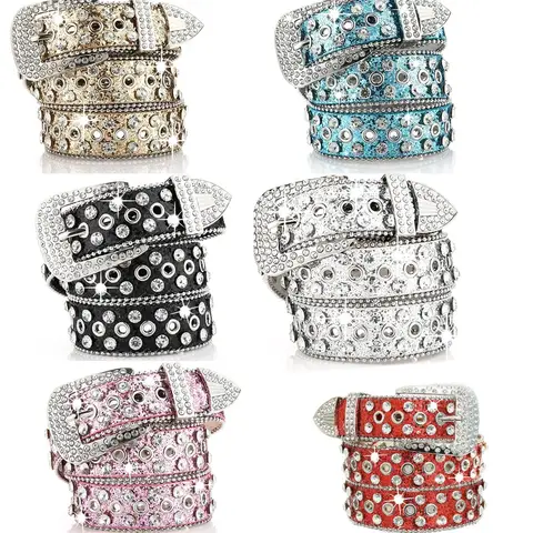 Cintura cava con strass da donna Cintura con borchie con fibbia ad ardiglione da donna per donna Cintura per festa di nozze Regali di San Valentino per lei