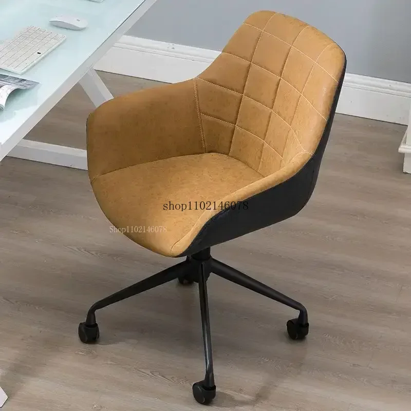 Nordic Computer Chair Home Office Chair Ergonomic Anchor Lifting Swivel Chair Backrest Leather Cloth Esports Chairs Furniture