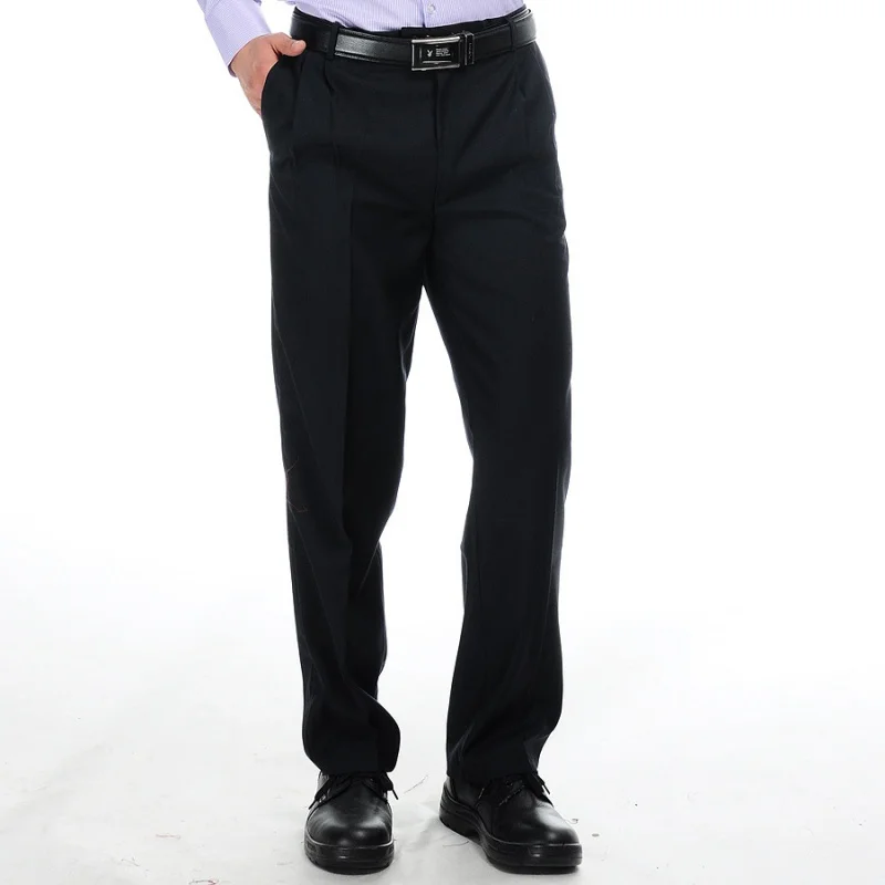 Pkz02 Hotel Work Clothes Thickened Gong Silk Brocade Pants Waiter Men's Trousers Straight