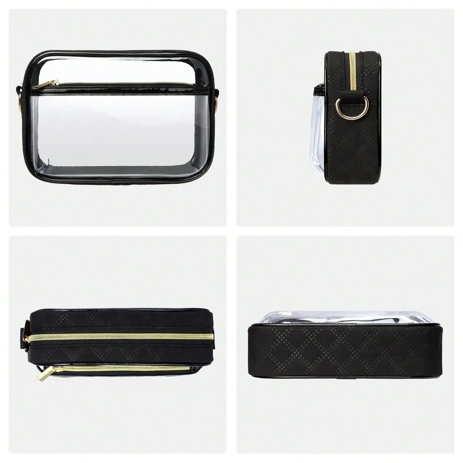 حقيبة كروس شفافة لمهرجانات الموسيقى ومحفظة شفافة معتمدة من الاستاد، وأساسيات الحفلات الموسيقية النسائية الأنيقة