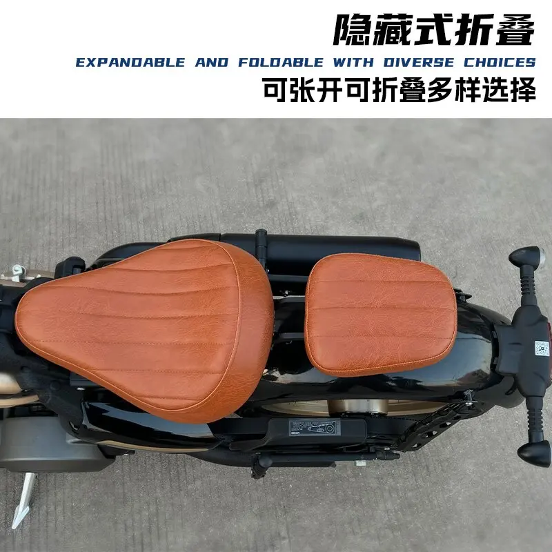 Suitable for modifying retro folding cushion, hidden double cushion bobber seat leather