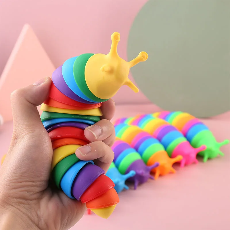 Hot Selling Novel Slug Decompression Caterpillar Slug Creative Quirky Simulation Puzzle Stress Relief Snail Children\'s Toy