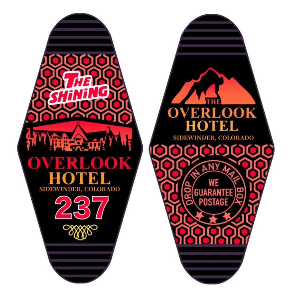 The Overlook Hotel Room 237 Keychain Sidewinder Colorado Key Tag