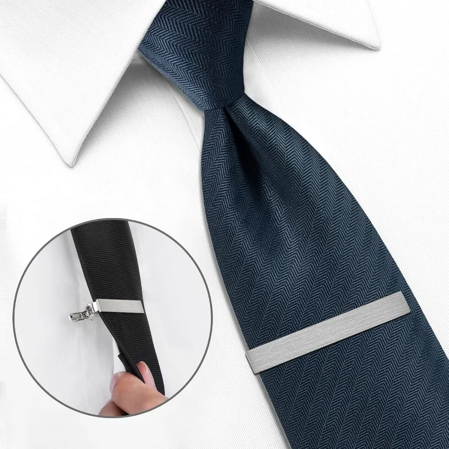 2 inch Tie Clip for Men in 1pcs 3pcs 4 pcs Tie Bar Clip for Men's Skiny Necktie Elegant Tie Pin Clip Gift Set for Business Prof