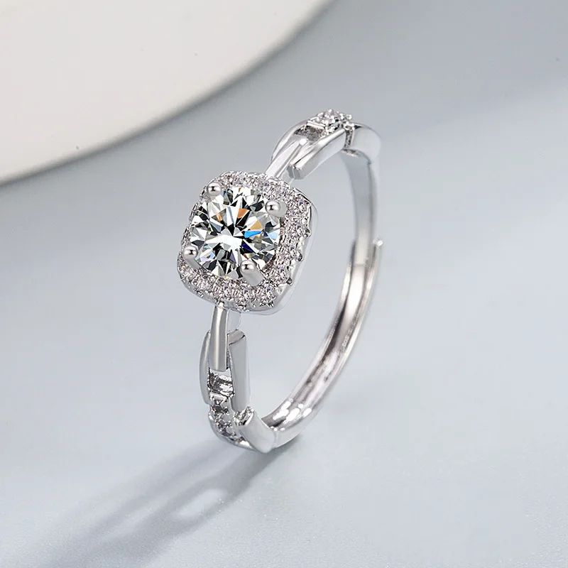 925 Sterling Silve Vintage Ring for Women Girl Openable Adjustable High-End Minimalist Style Geometric Shape Fashion Jewelry