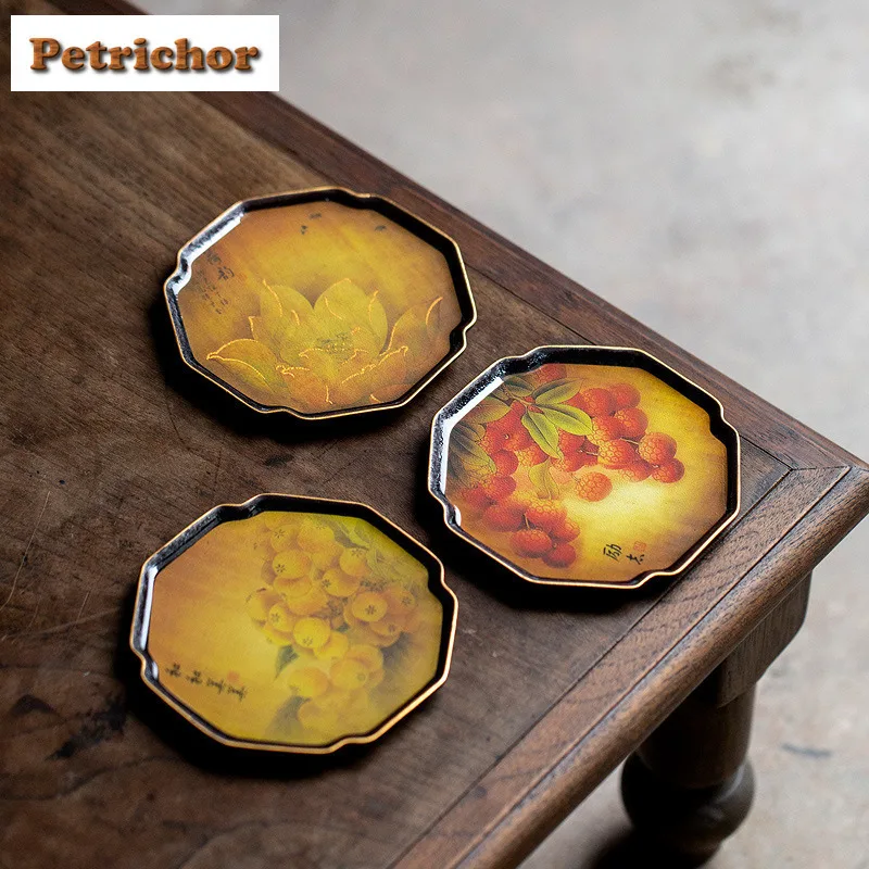 

Осьмиугольные подставки из грубой керамики, коврик для чашки дзен, коврик для кофейных чашек, блюдце, противоожоговые салфетки, основа для чашки, чайные услуги, принадлежности для рукоделия