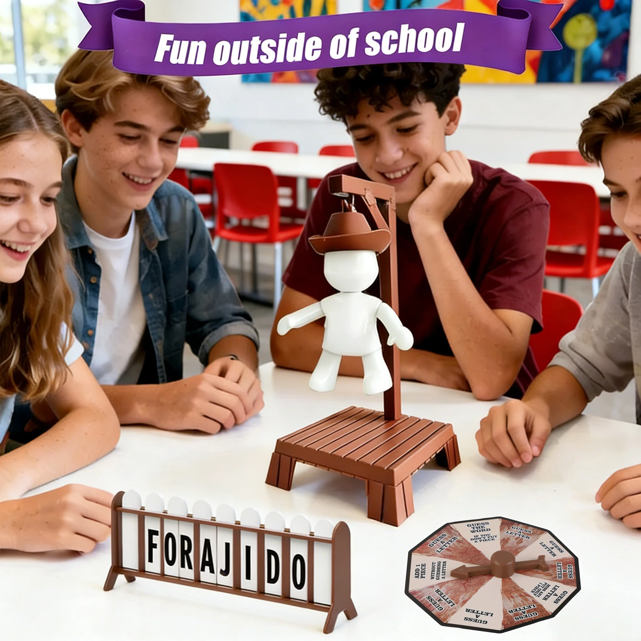 

Western Word Guessing Board Game, Family Interactive Hangman-Style Game, Educational Party Toy for Kids & Adults