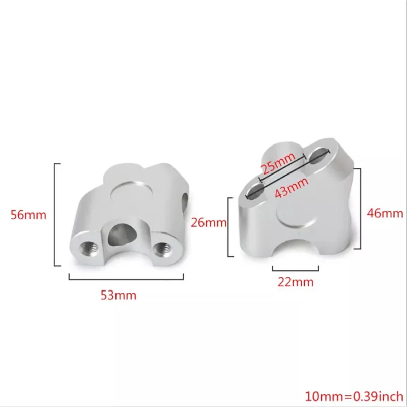 CNC Modified Aluminum Alloy Motorcycle Faucet Handlebar Heightening Code Shift Handle Front Shift Base 22mm Universal