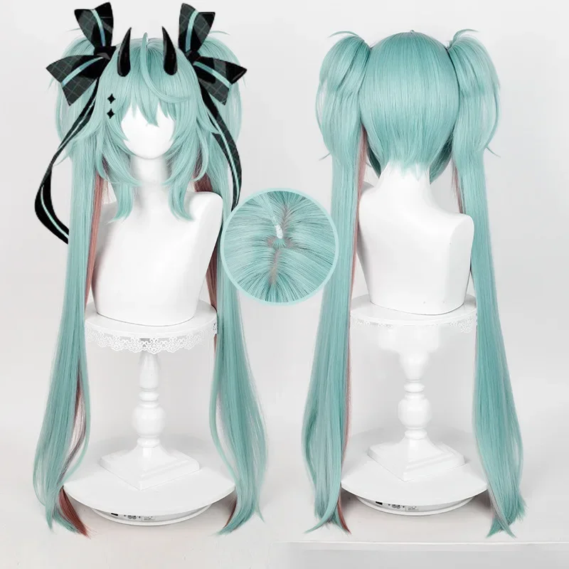 Anime Movie Hatsune Miku Around The Second Cosplay Wig Ponytail Hair Accessories Party Equipment