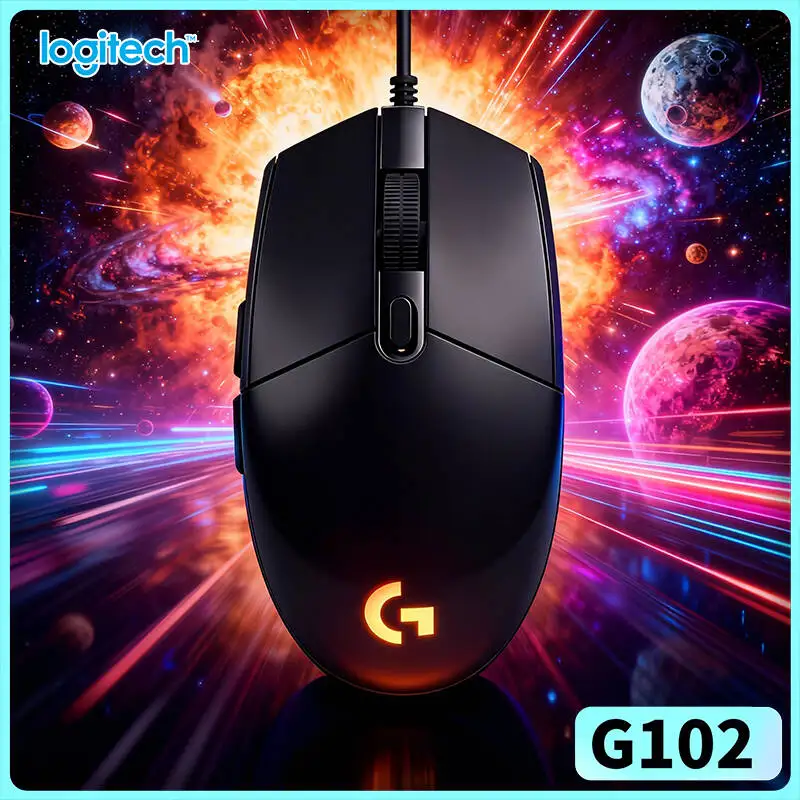 

Проводная мышь Logitech G102 с частотой опроса 1000 Гц, 16,8 млн RGB-цветов, 6 программируемых кнопок, идеально подходит для FPS, MOBA, RTS и стратегических игр