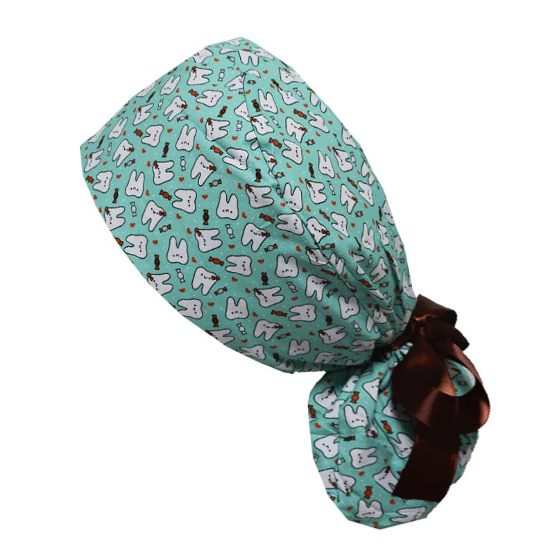 Operazione copricapo cappello infermiera berretto bandana stampato cappello a farfalla morbido berretto chirurgico traspirante copricapo accessori ospedalieri