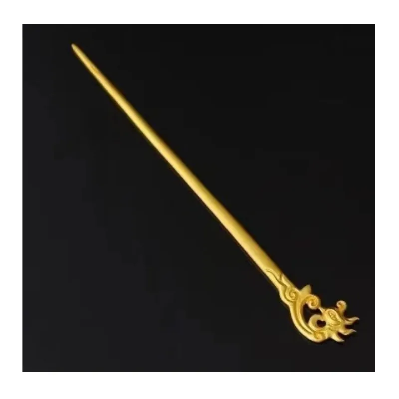 

Ancient Gold Jewelry Seiko Engraving Retro Classical Disc Hair Hairpin Ethnic Style Cheongsam Hanfu Hair Hairpin