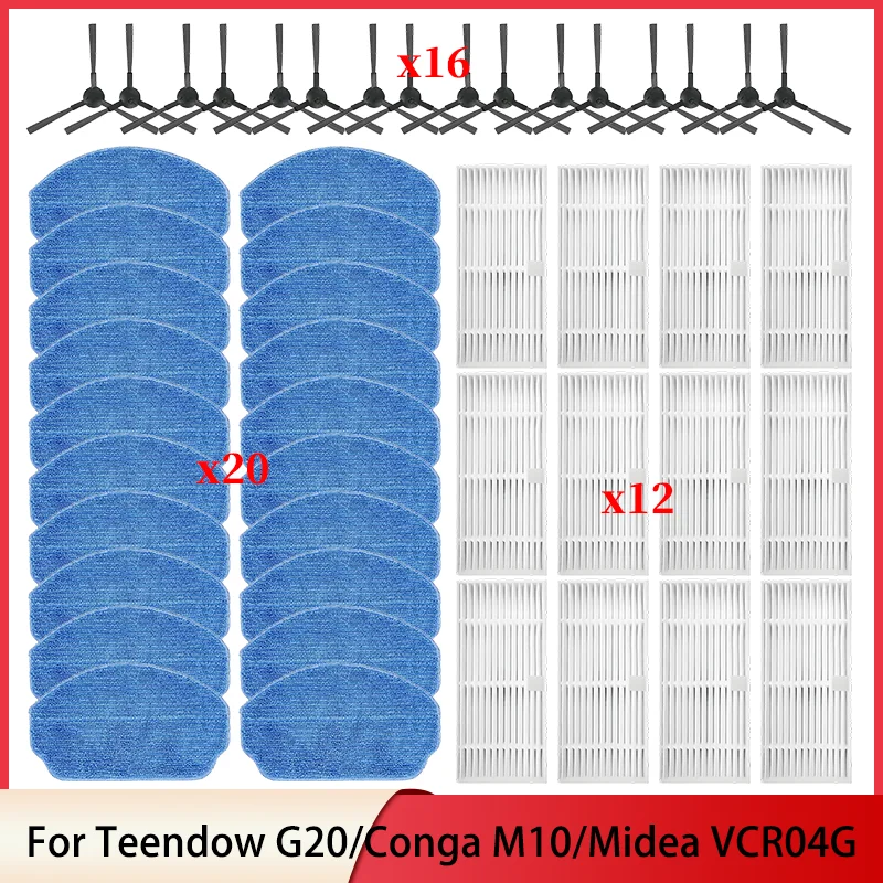 For Teendow G20, iMartine BR151, DEERMA S40, XIEBro Life BR151, MAMNV BR150 BR151, Conga M10, Midea VCR04G Brush Filter Mop