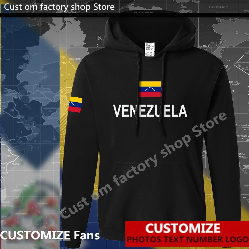 

Venezuela Venezuelan Flag ​Hoodie Free Custom Jersey Fans DIY Name Number LOGO Hoodies Men Women Fashion Loose Casual Sweatshirt