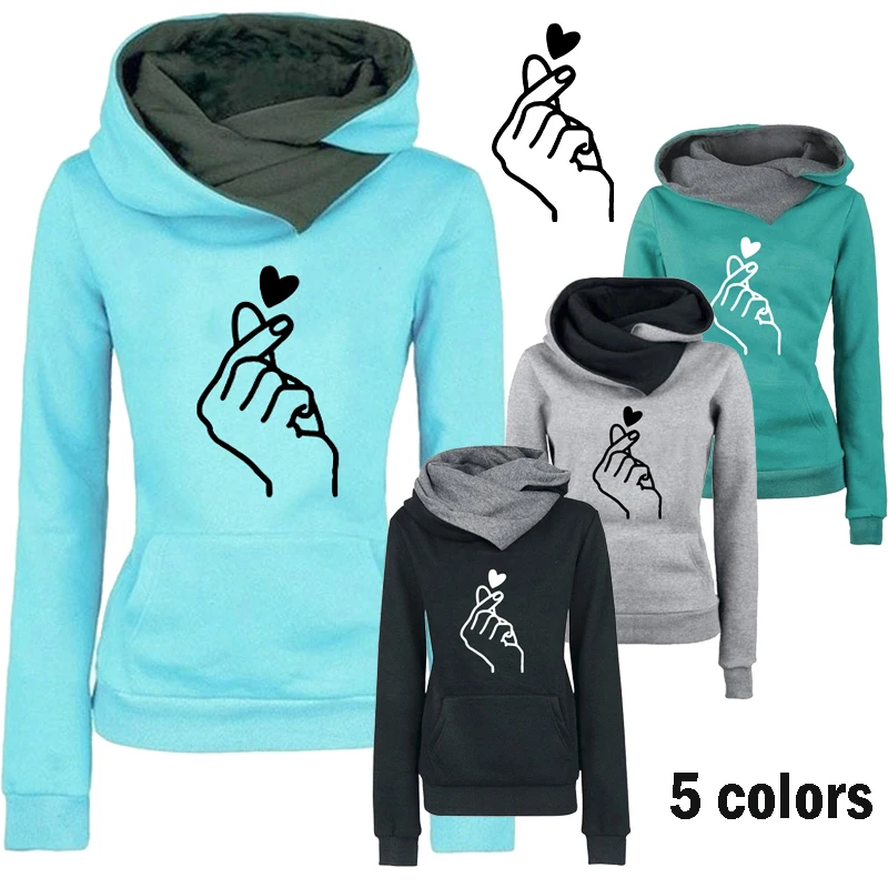 Autumn And Winter Ladies Hoodies Women\'s Print Hoodies Long Sleeve Hooded Sweatshirts Pullover