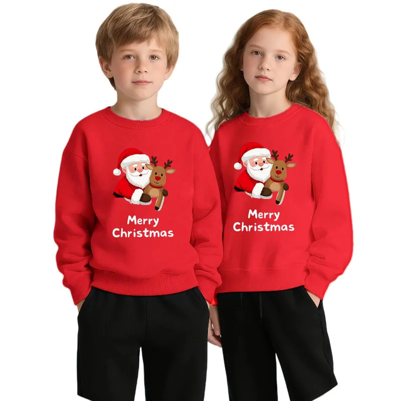 

Spring/autumn Christmas Baby Girl Minnie Sweatshirt Loose Long Sleeve Tops Cartoon Children Hoodies Pullovers Boys Clothes