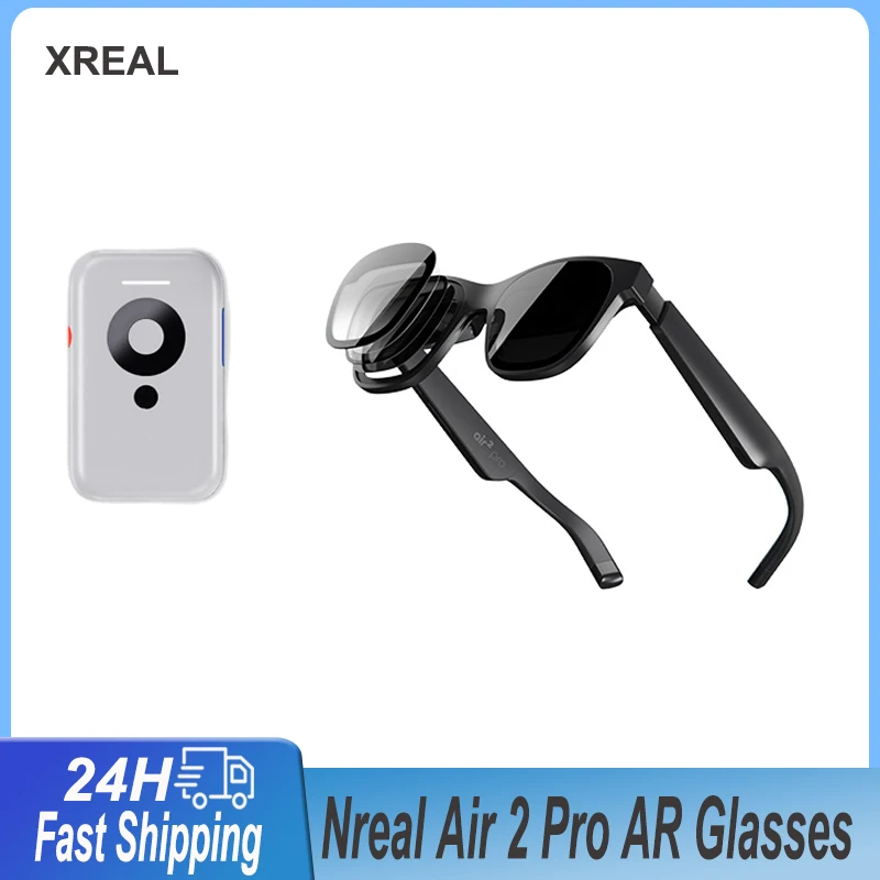 

XREAL Nreal Air 2 Pro Smart AR Glasses 330" IMAX Screen 120hz 3-Level Immersion Cinema Portable TV Box for Gaming/iOS/Android/PC