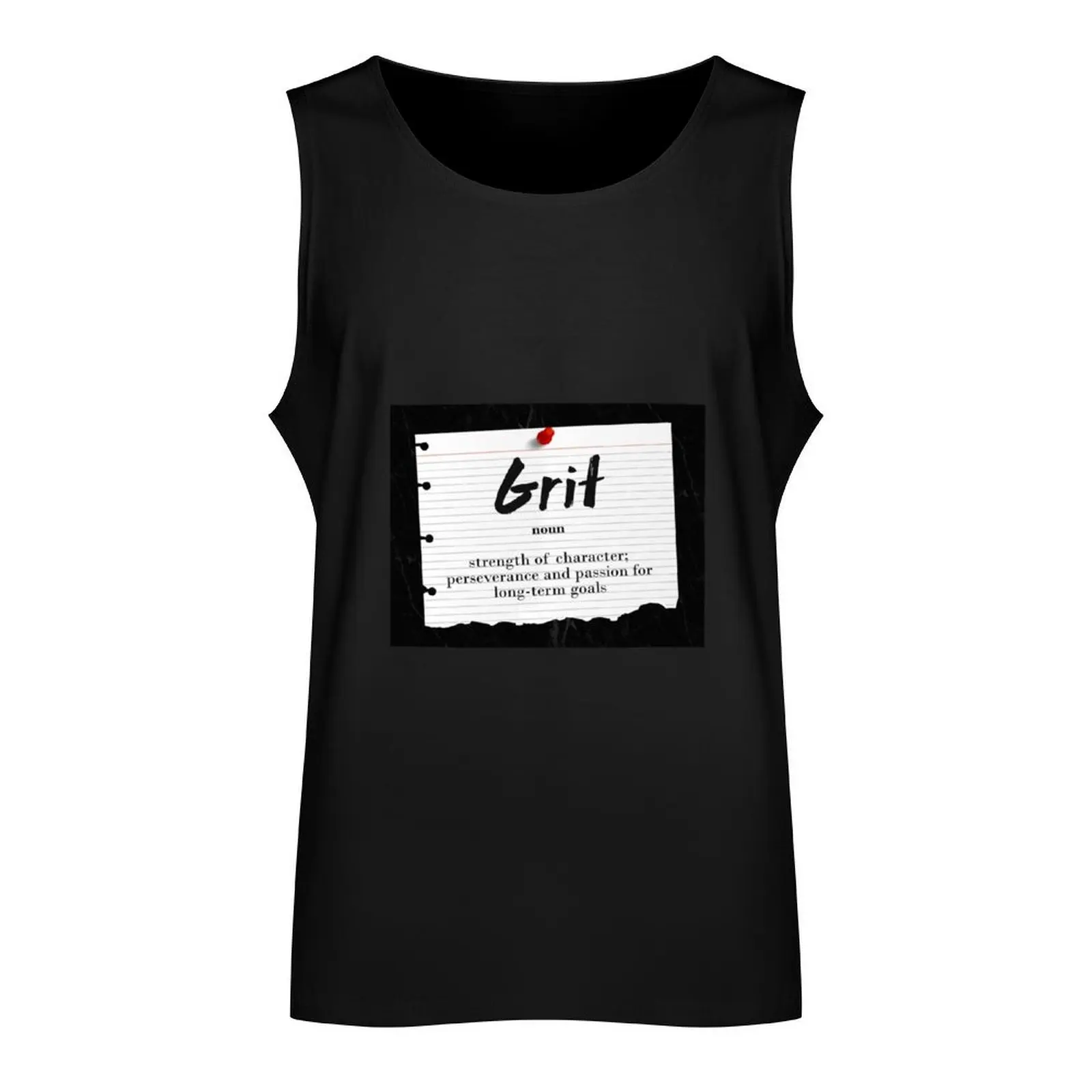 Grit Noun Motivational Grit Grit Quote Perseverance Passion Inspiration Tank Top gym t shirt men Vest