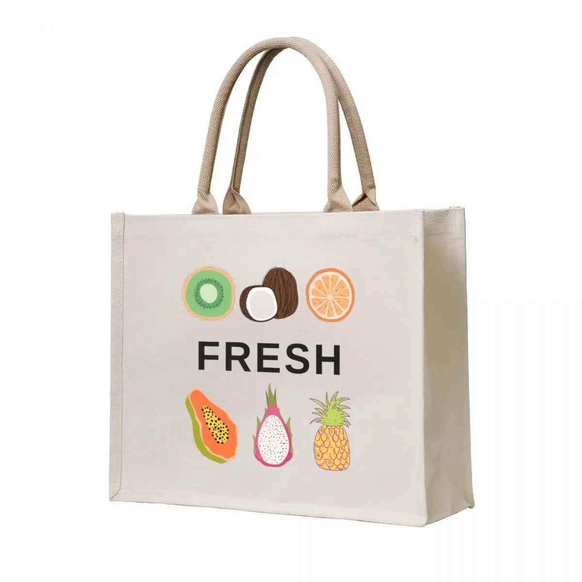 

Fresh Tropical Fruit Tote Bag hand bag ladies Shopper handbag supermarket folding bag