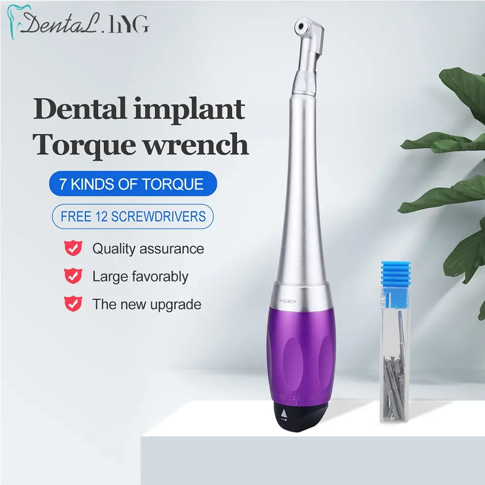 Dental Universal Implant Torque With 16pcs Drivers Wrench Dentistry Latch Head Handpiece 5 to 35 N.cm odontologia implante