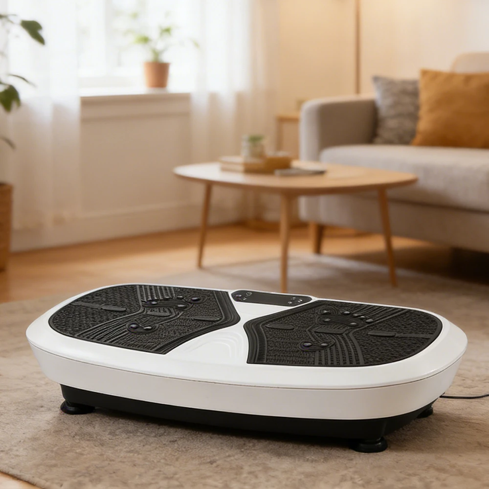 ABS Vibration Plate Equipped with Resistance Bands LED Display 150KG Max Load
