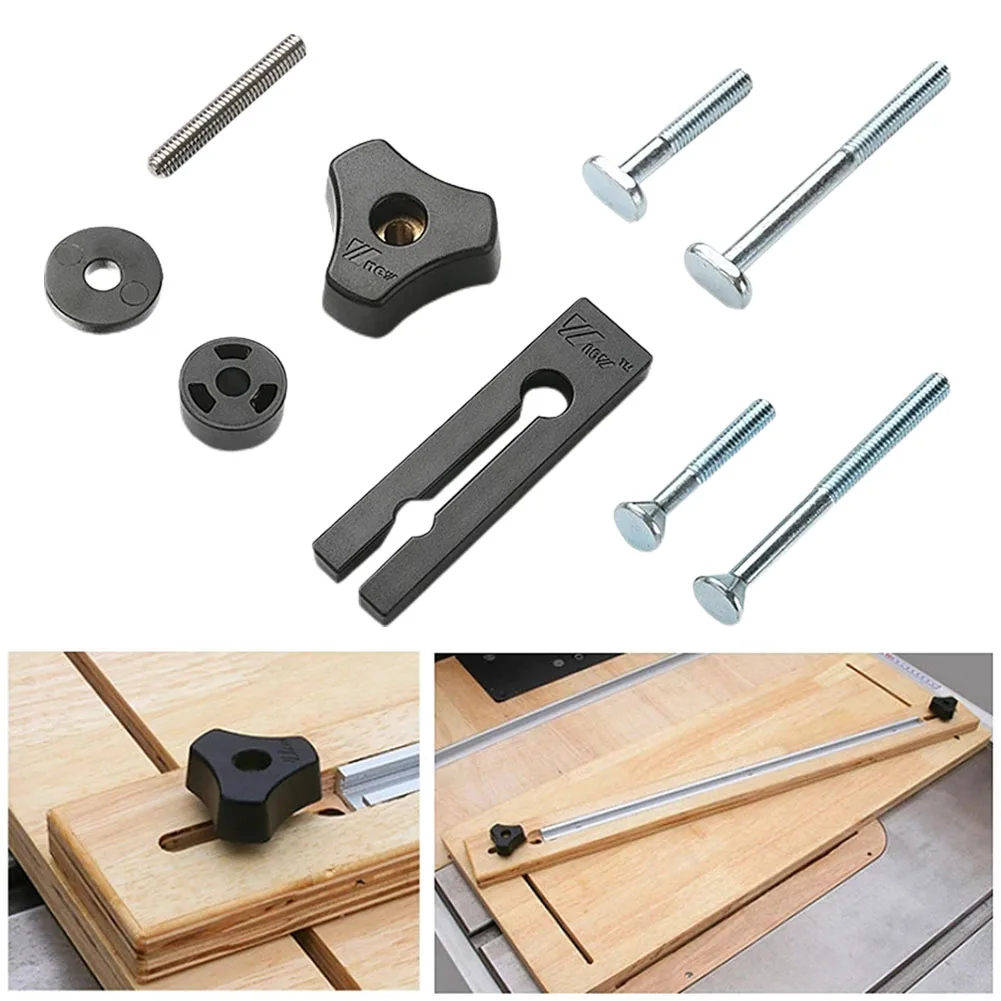 T Bolt Slider Nut Set Woodworking Tool Rail Jig Screw Special Accessories Fastener And Through Hole Nut Miter T-Track Bolts