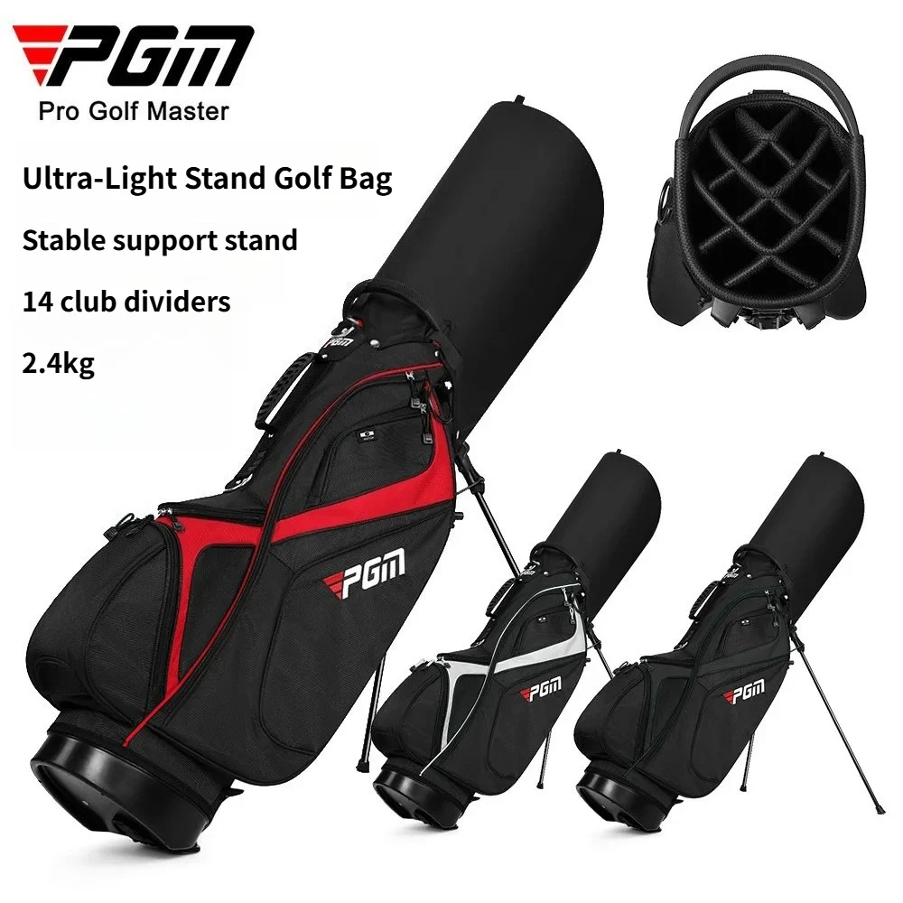 PGM Golf Stand Bag for Men Women, Lightweight Portable Golf Club Bag with 14‑Way Divider Top and Dual Shoulder Straps for Golf
