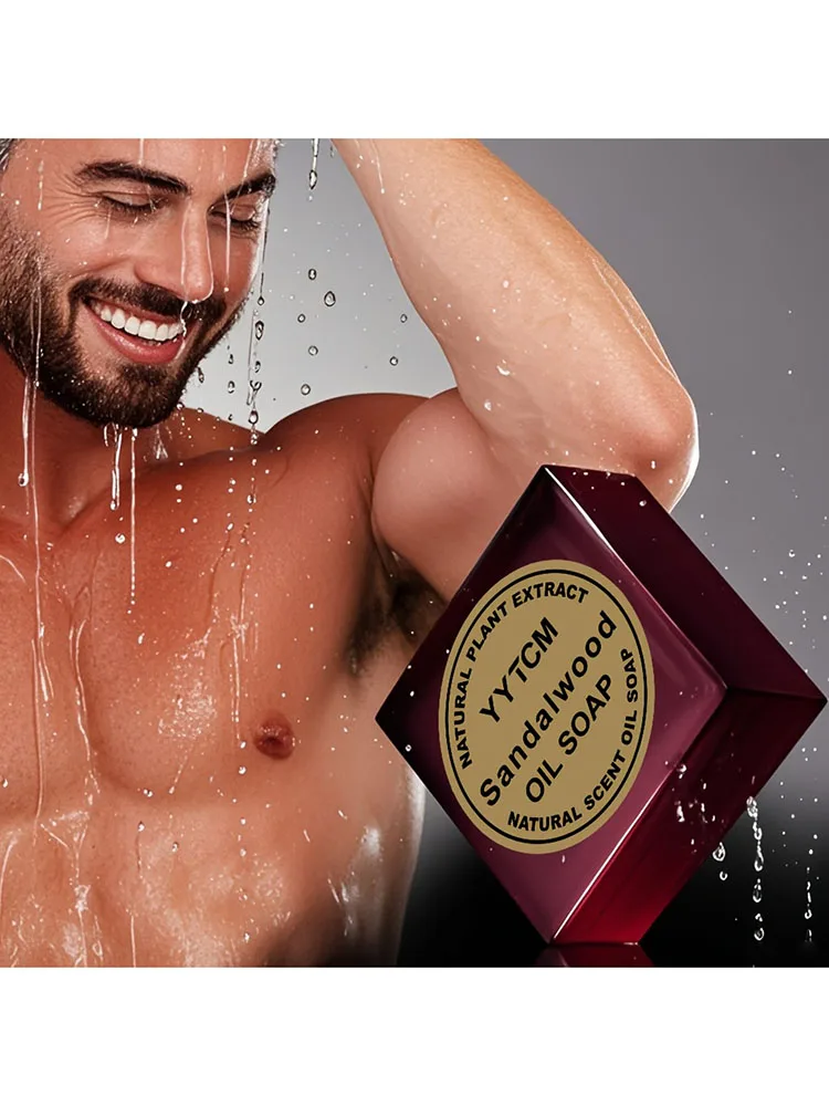 Sandelholzseife, Herren-Duftseife, Langanhaltender Leichter Duft, Bad-, Hand- und Gesichtswaschseife, Sanfte Hautpflege, Geschenkidee, Persönlicher Gebrauch 65G/Stück