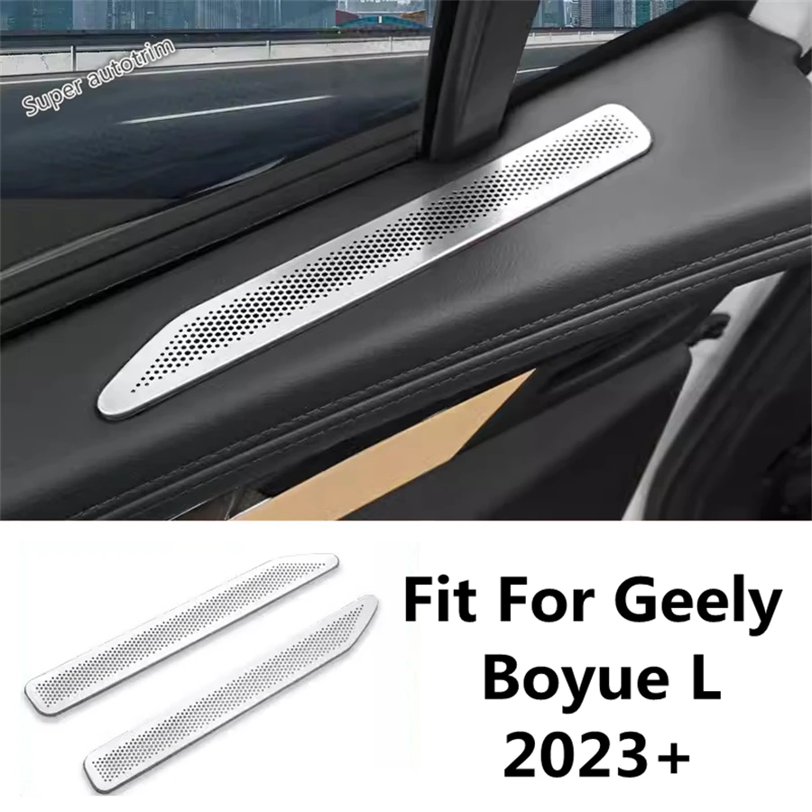

Car Door Air AC Conditioning Outlet Vent Frame Cover Trim Fit For Geely Boyue L 2023 2024 Stainless Steel Interior Accessories