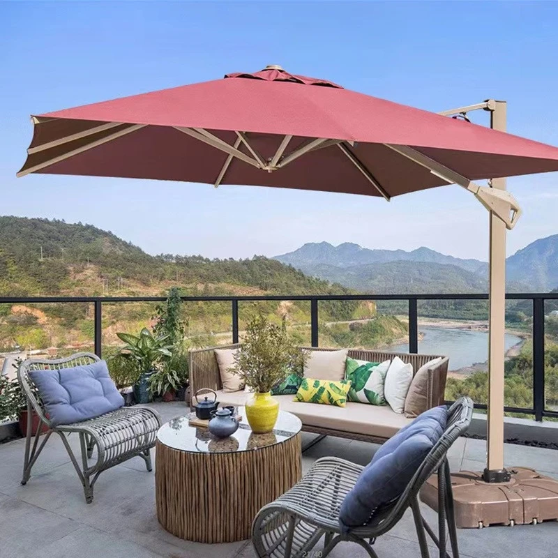 Roman Umbrella, Outdoor Umbrella,Sunshade, Rainproof, UV Protection,Thickened Material, Aluminum Alloy Columns, Rotatable