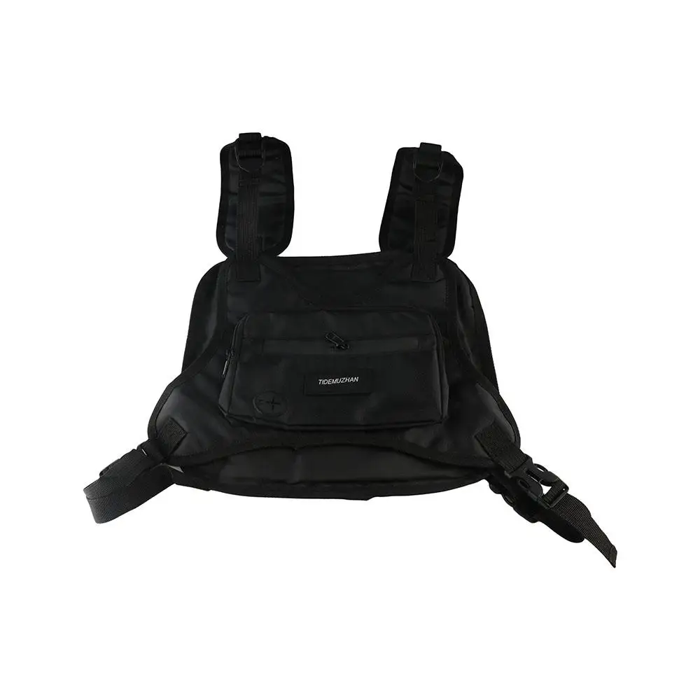 

Fashion Hip Hop Hip Hop Vest Bag Streetwear Functional Chest Bag Large Capacity Waterproof Sports Chest Bag Men