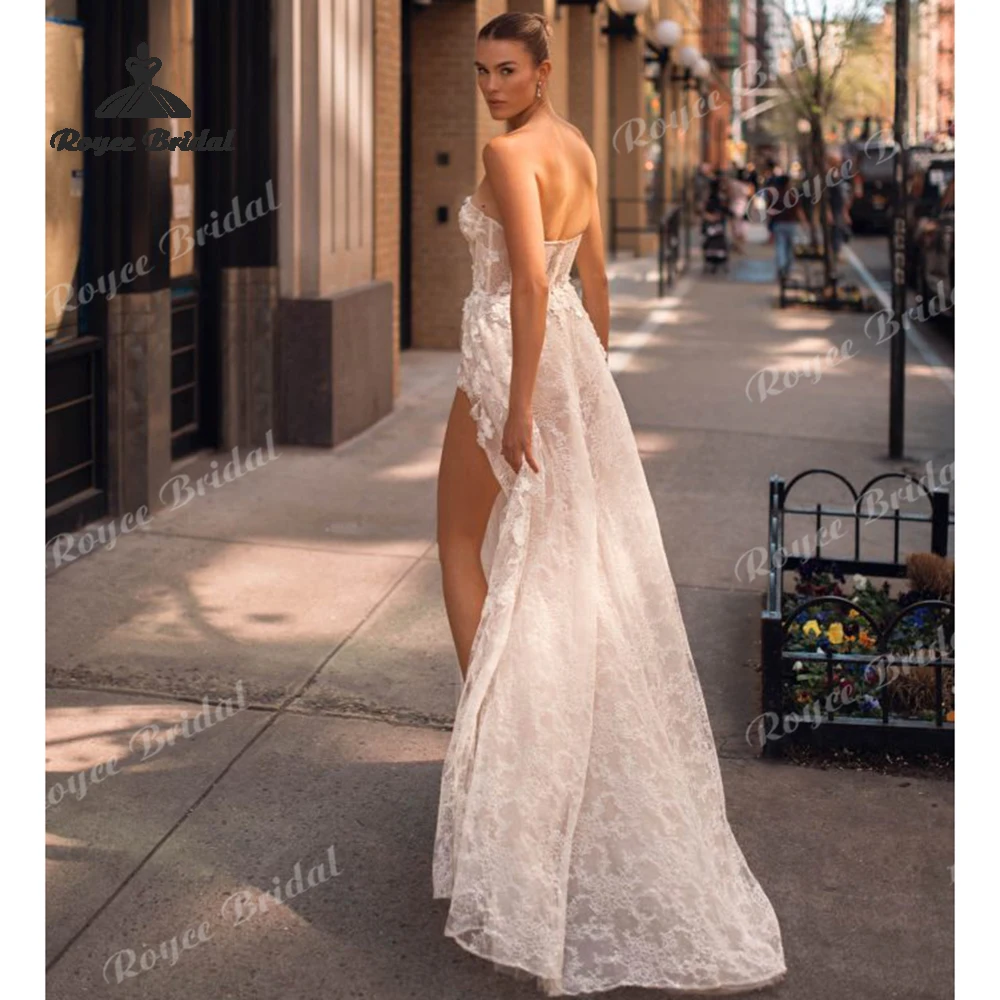 Personality Appliques A Line Wedding Dresses 2026 Deep V Neck Plus Size Beach Bridal Gown Customized vestido de novia