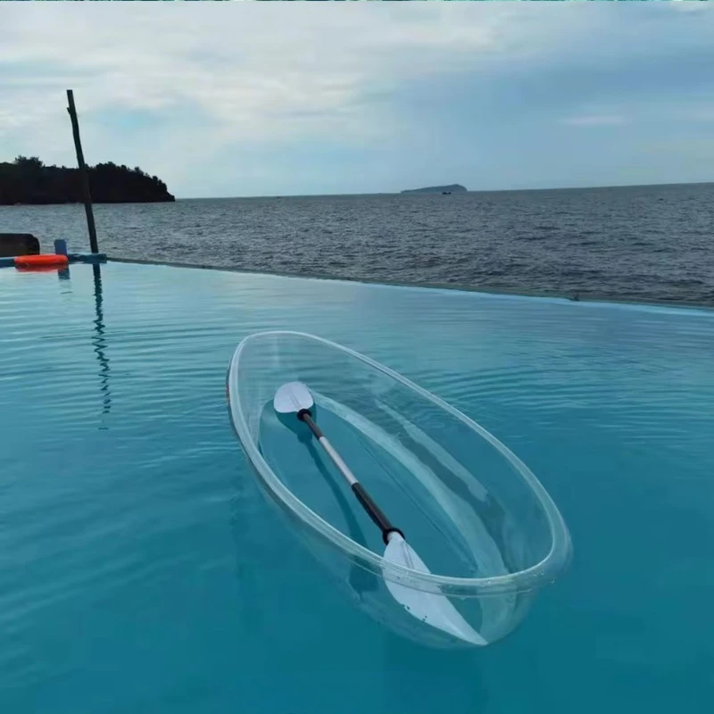 High-quality 2-person transparent kayak Imported polycarbonate resin kayak Water sports kayak