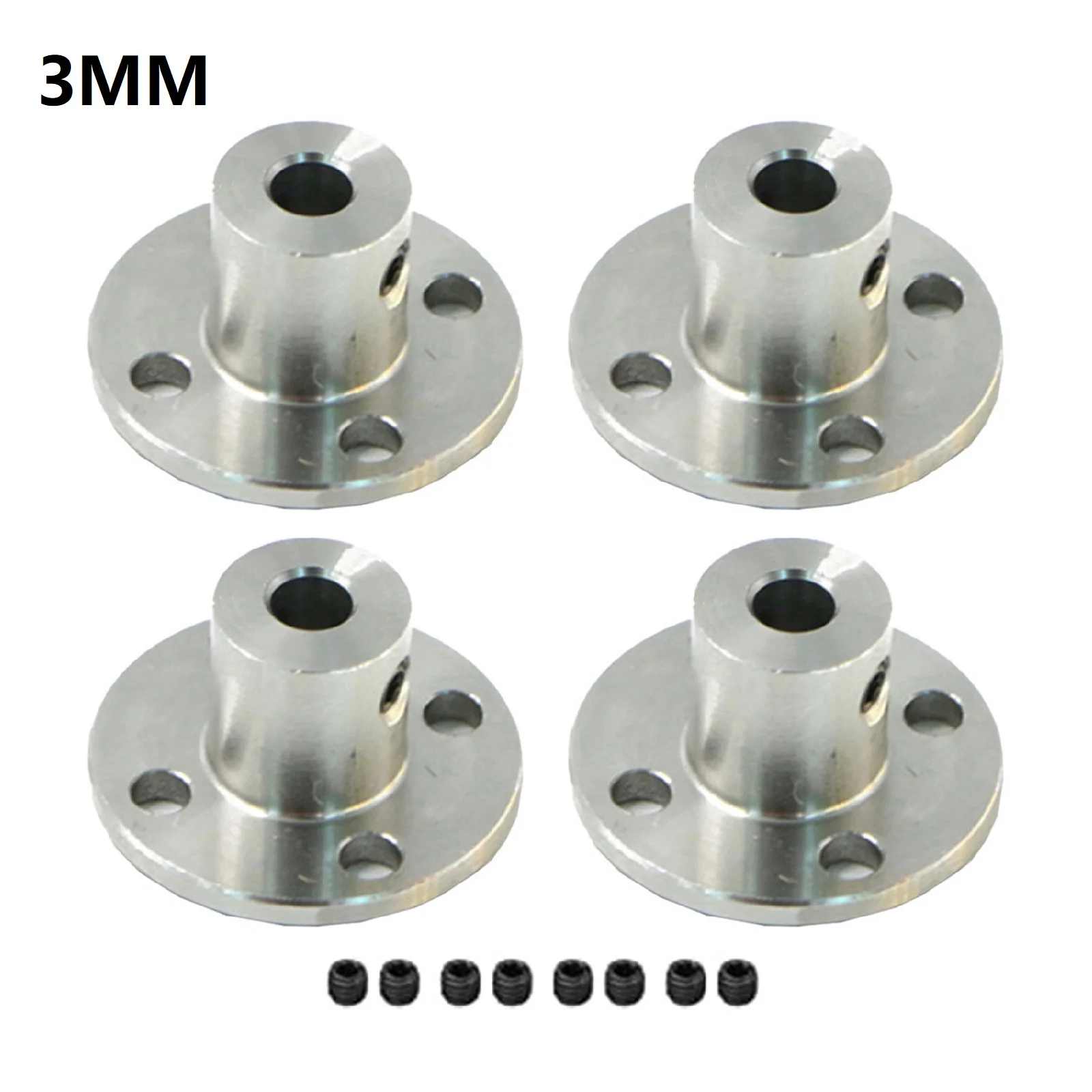 

22*22*12mm Flange Coupling Flange Coupling 4pcs Fine Iron Plating Silver With 8*Screws With3/4/5mm Inner Diameter