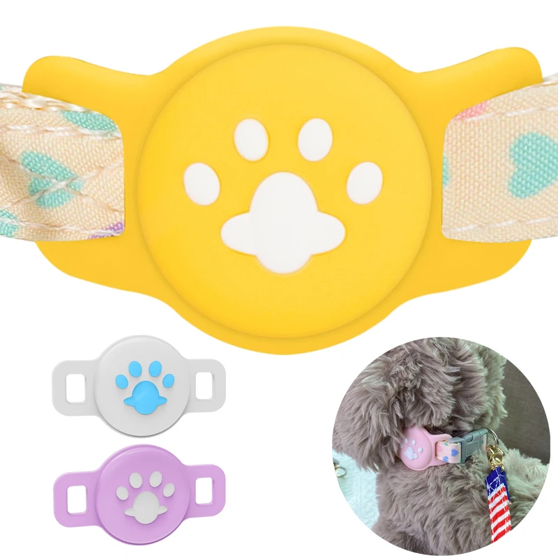 For Airtag Protective Case Cute Silicone Cover Suitable For Dog Cat Collar Anti-lost Anti-scratch Anti-fall Pet Accessories