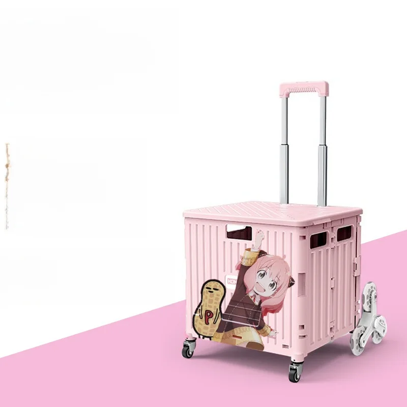 portable-shopping-cart-small-pulling-car-home-use-hand-pulling-stall-setting-up-stackable-stainless-steel-oxford-fabric-material