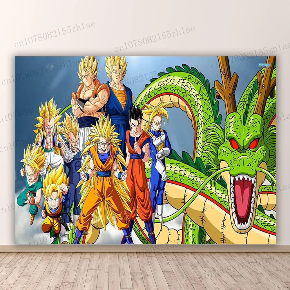 Dragon ball Birthday Party Photo Backdrop Baby Shower Birthday Party Banner Cartoon Photo Background