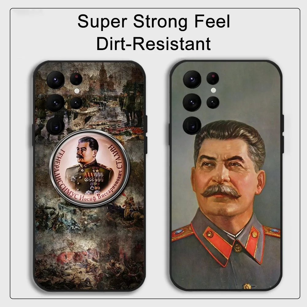 Russian Commander Stalin Phone Case Samsung S series s20 s21 s22 s23 s24 FE Plus Ultra TPU Soft to Skin-friendly case