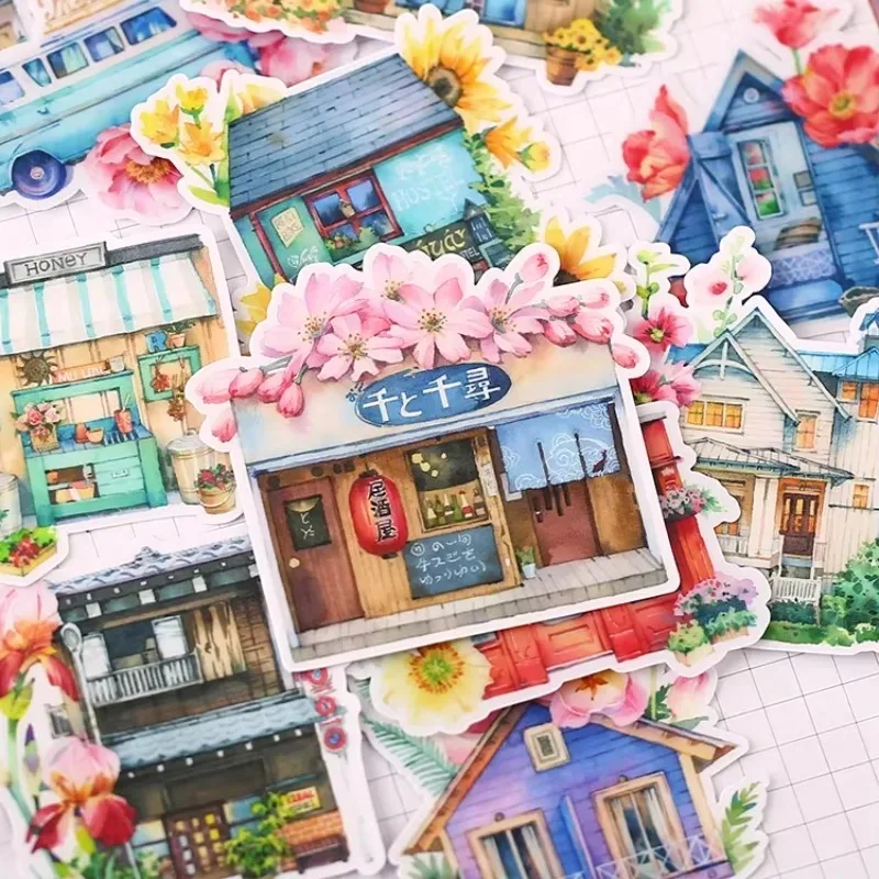 

15pcs Cute Fairytale Chalet Kids Fun Paper Stickers Homemade Bookkeeping Decals On Laptop / Decorative Scrapbooking / DIY