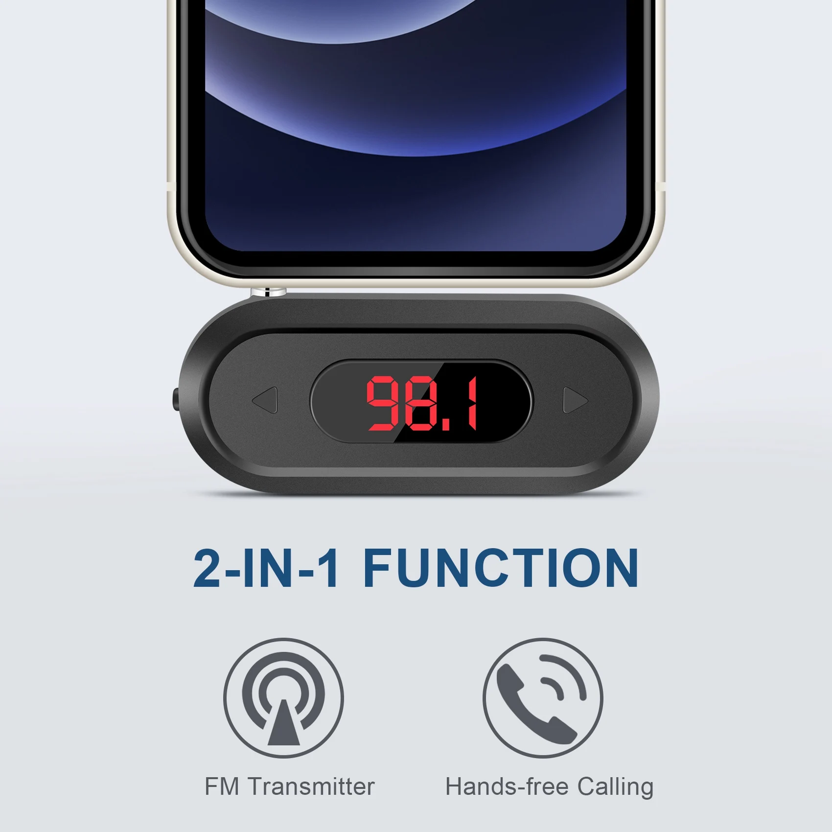 محول صوت لاسلكي لجهاز إرسال FM عالمي مع مقبس 3.5 ملم لهاتف Xiaomi لهاتف iPhone IOS Android ومكبر صوت للسيارة YDH